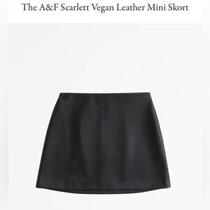 Abercrombie Scarlett Vegan Leather mini Skort with tags